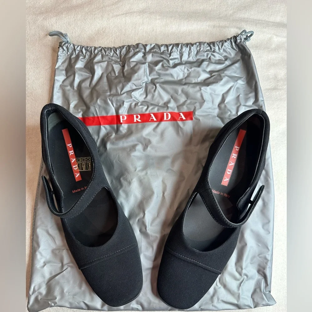 Prada Women's Black Mary Jane sport shoes - Picture 7 of 11